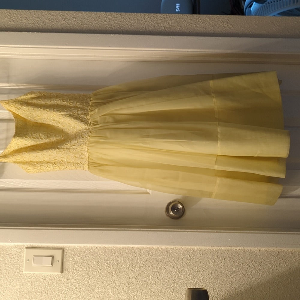 Vintage Yellow eyelet dress